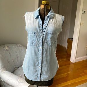 Rails Chambray Flannel Denim Cutoff Tank